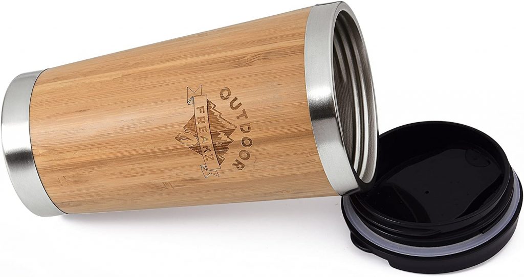 taza de bambu hermetica